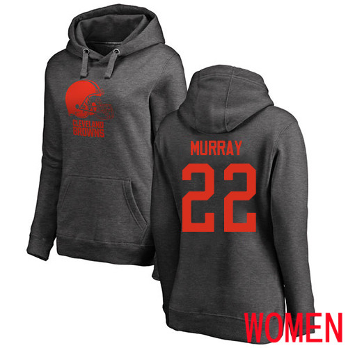 Cleveland Browns Eric Murray Women Ash Jersey #22 NFL Football One Color Pullover Hoodie Sweatshirt->women nfl jersey->Women Jersey